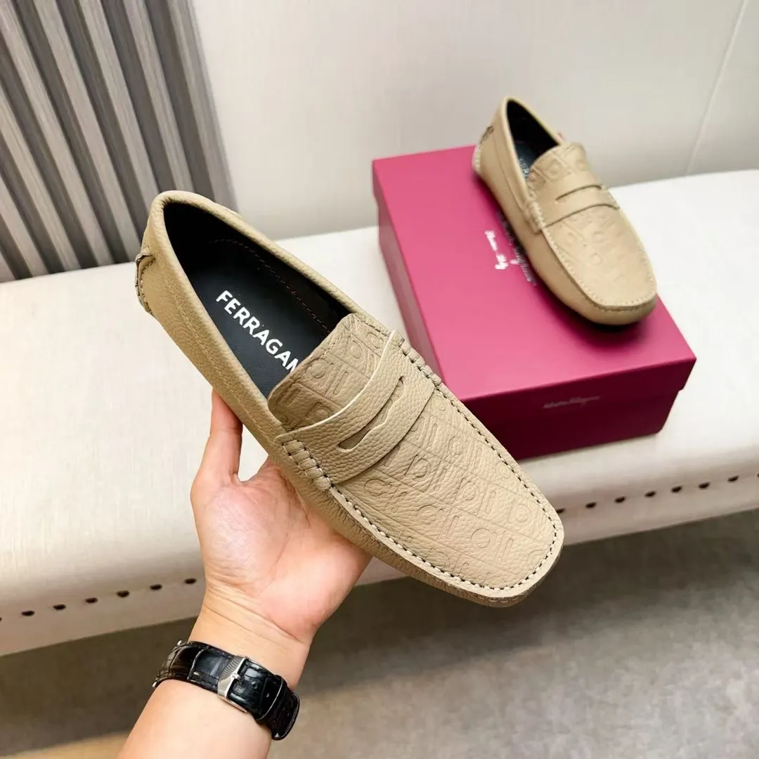 Men's men's shoes 💰620 Ferragamo new high-end quality 🔥 imported lychee pattern ➕ cowhide lining size 38-45